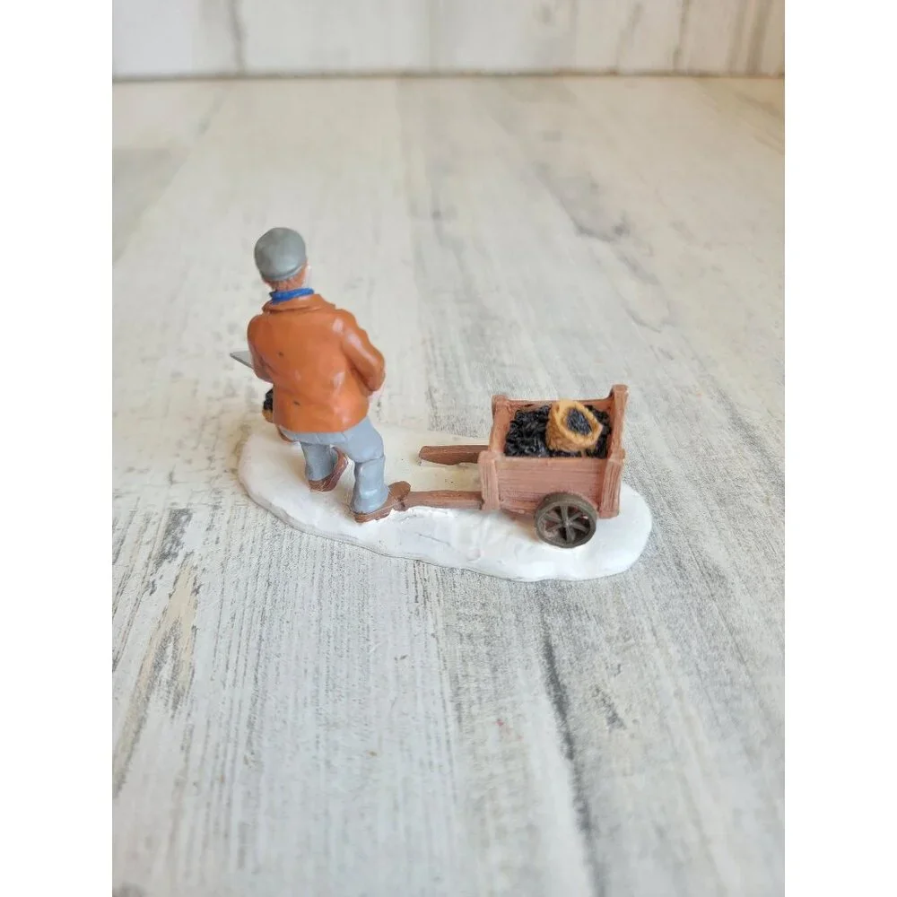 Lemax coal man snow village accessory Xmas‎ shovel